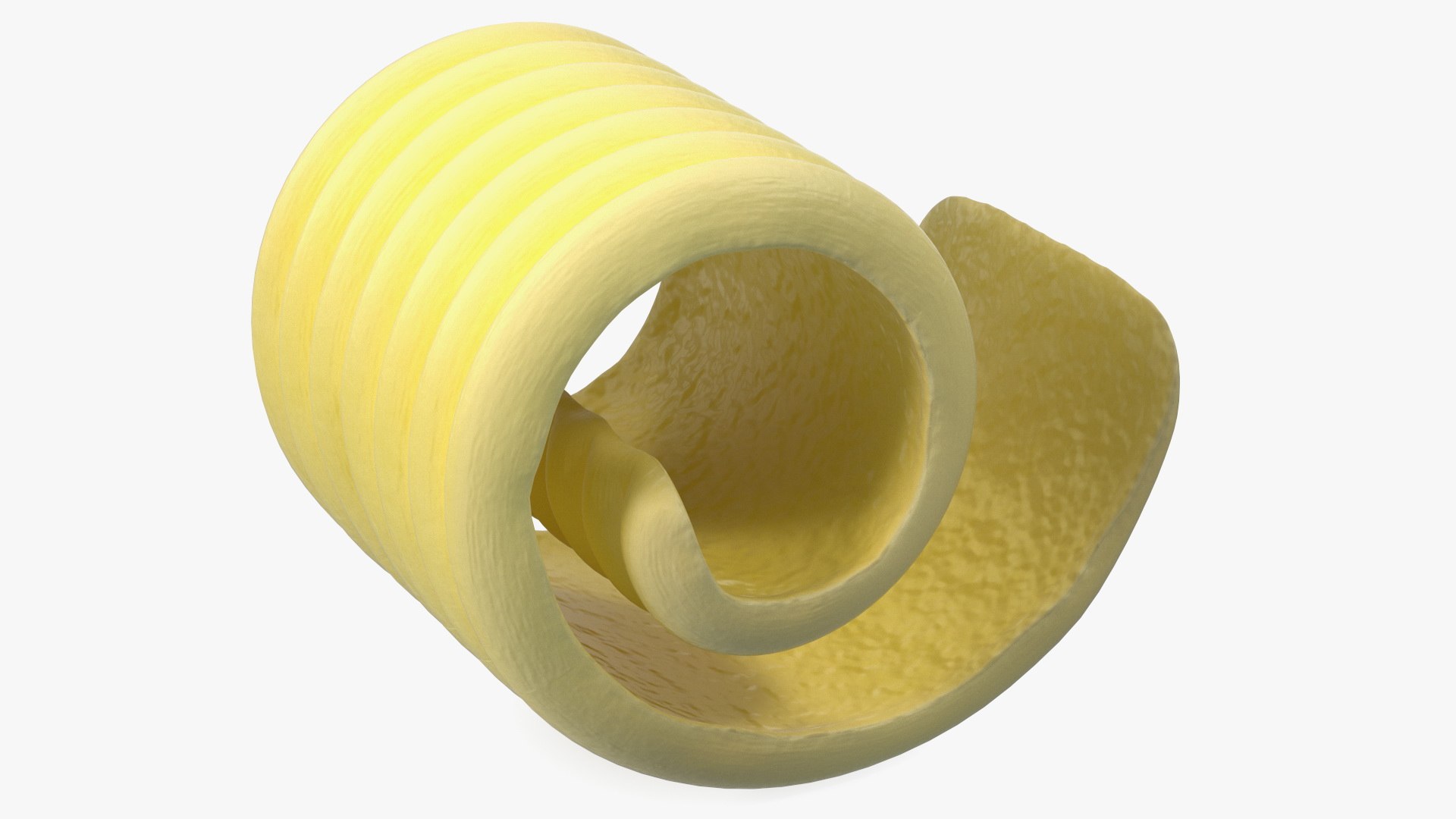 Curled Piece of Butter 3D model preview