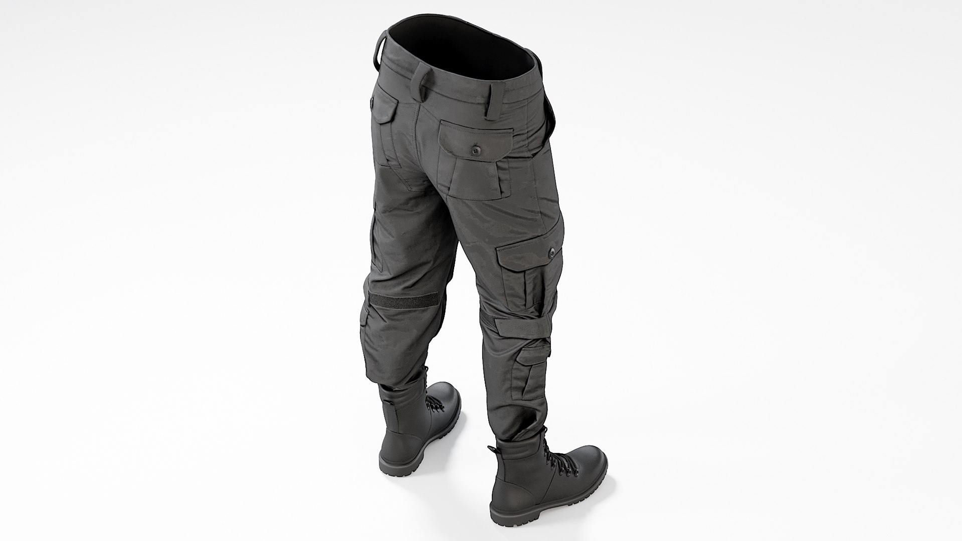 Realistic black pants boots 3D model - TurboSquid 1529856