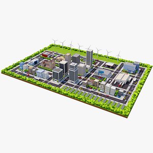 3D model Cartoon City