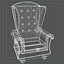 Fauteuil à oreilles antique