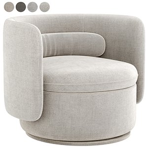 3D Alessandra swivel armchair