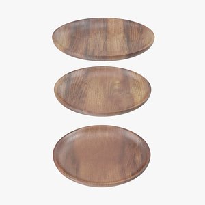 3d c4d wooden serving plate