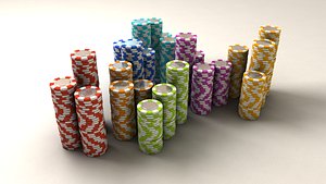 casino chips 3d model
