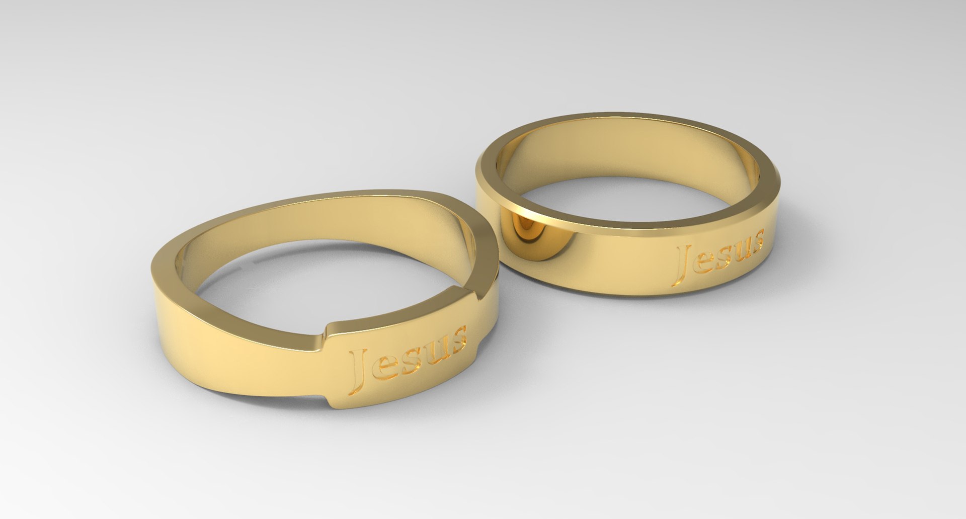 Gold Jesus Ring – SS Biker / Rock Star Rings