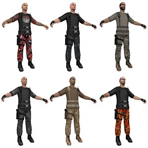 3d model mercenary soldier