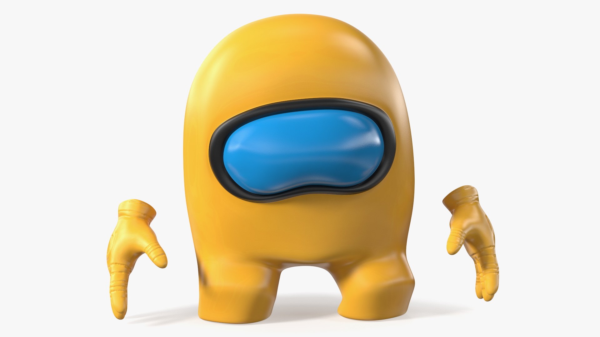 Among Us Sad Character Yellow 3D model preview