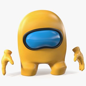 3D Among Us Sad Character Yellow model
