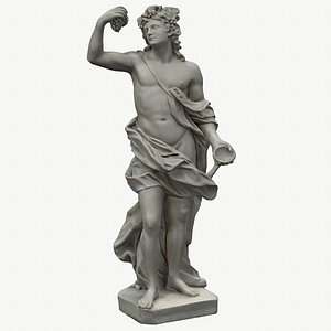 3D model statue of Bacchus