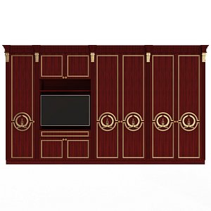 3D Classic Wardrobe Furniture 0401 Wood