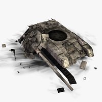 T80U Destroyed Tank