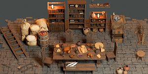 Medieval Stylized Props Full Pack - 86 Models