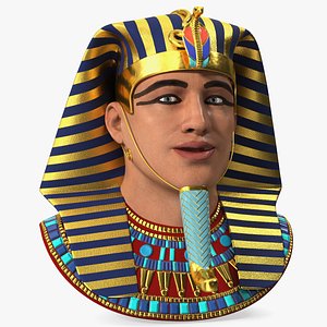 Head of Egyptian Pharaoh Rigged