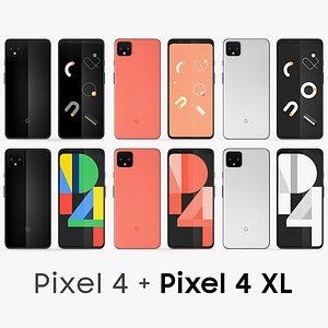 3D pixel 4 xl colors model
