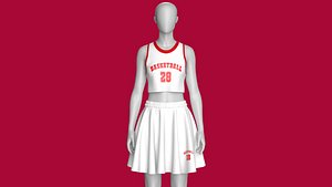 Girls Basketball Top With Skirt Outfit - 28