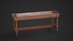 3D model Edwardian-Hall-Bench