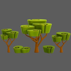 3D model Trees Cartoon V57