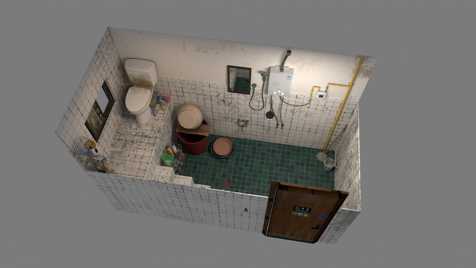 3D Dingy Bathroom TurboSquid 2116982