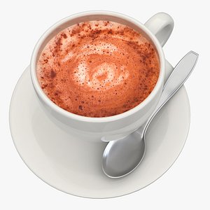 3d model hot chocolate milk 2