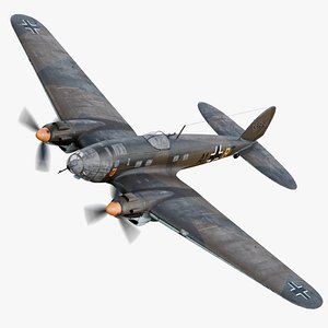 He-111 German Bomber WW2 V-Ray