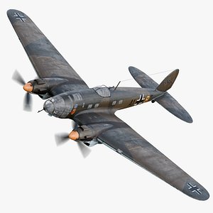 He-111 German Bomber WW2 V-Ray