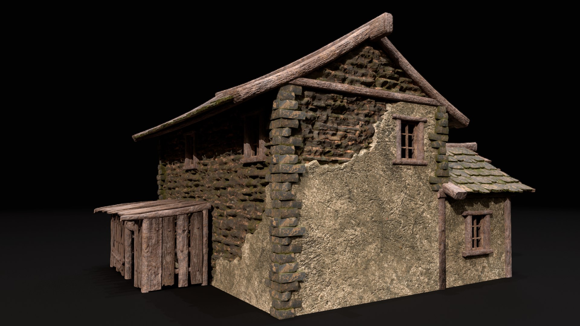 3D Realistic Medieval House - TurboSquid 2111483