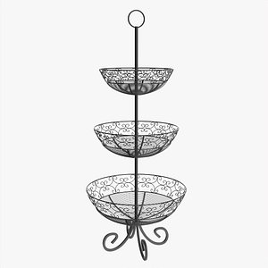 Three tier display basket with legs