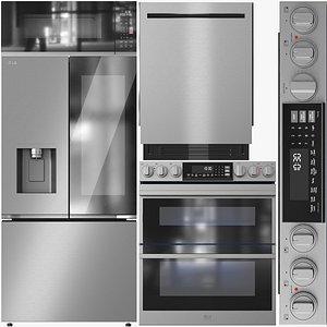 LG Appliance Collection 04 LTIS7338XE MVEF1323F LRYKC2606S LDNPH753S 3D model