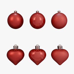 Decorative Christmas Ball Set 3D model