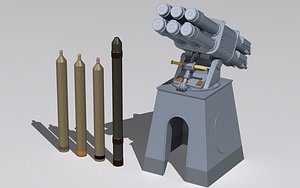 KT-308  ship-launched missiles 3D model