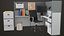 Adereços de mesa de escritório Tapete único Todas as texturas PBR Unity UE