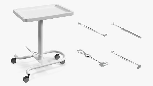 modelo 3d Colección de mesas médicas con retractores - TurboSquid 2303098
