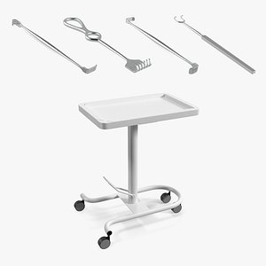 3D Medical Table with Retractors Collection