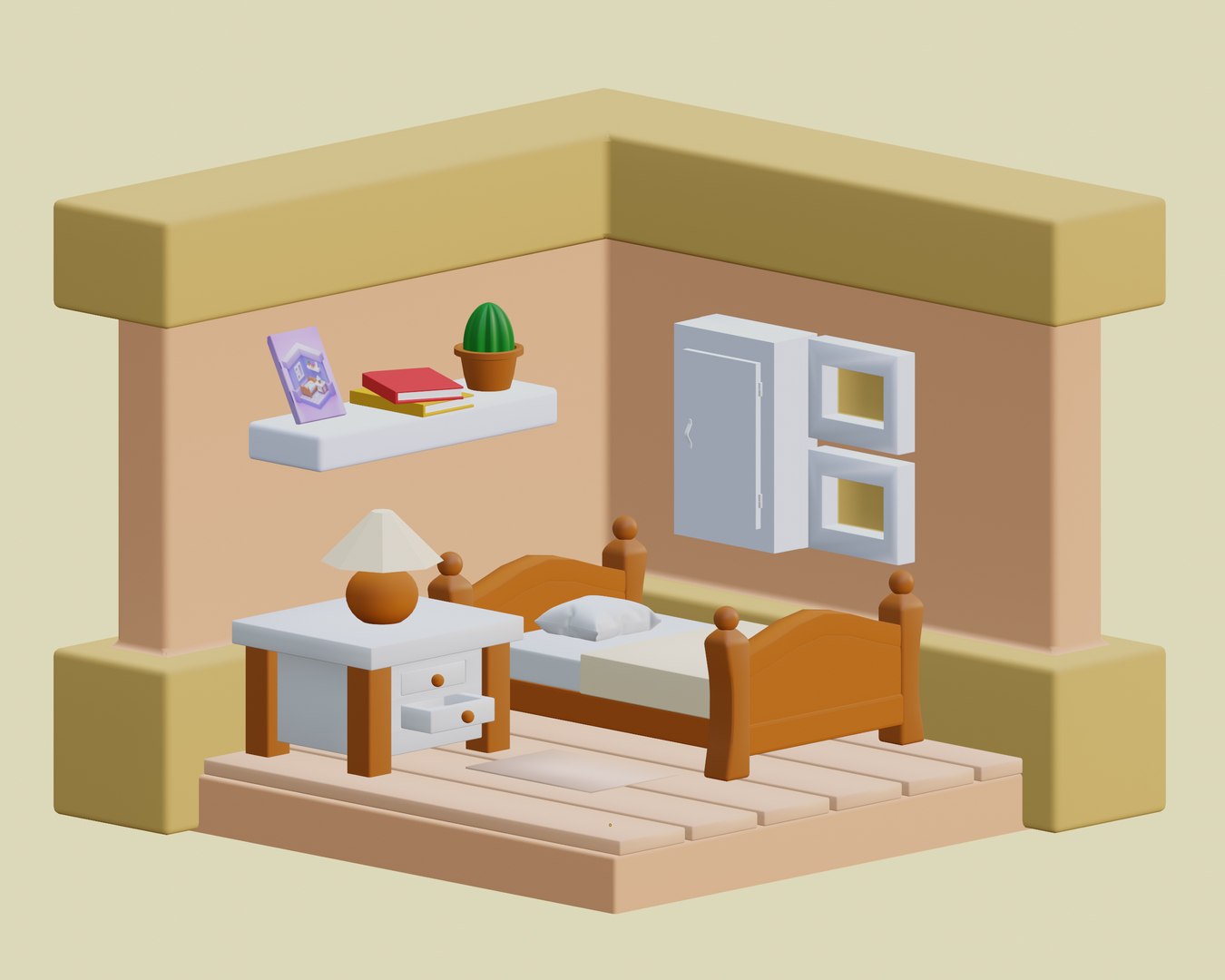 Free 3D Isometric Room Model - TurboSquid 2124295