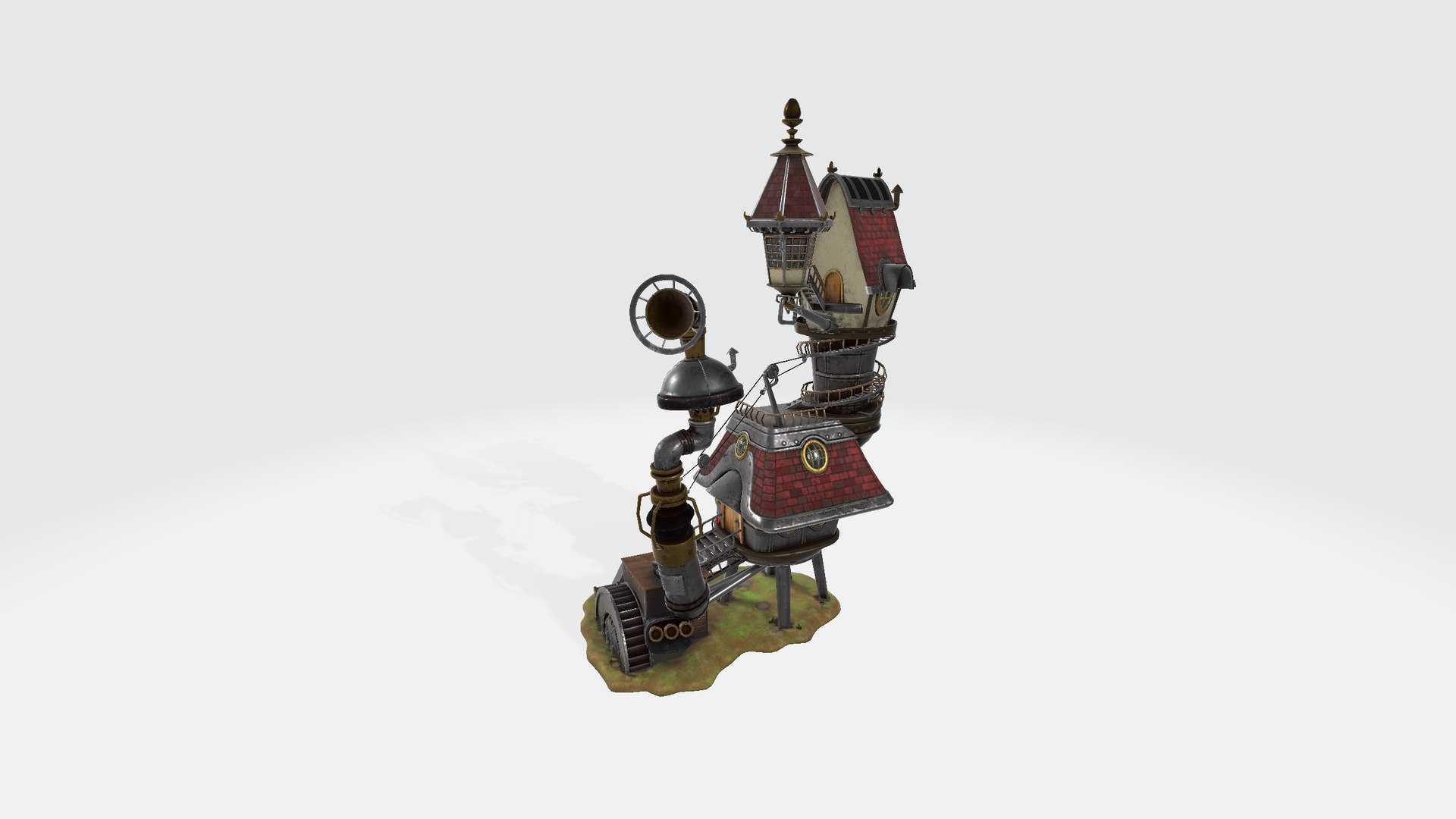 Large Steampunk House 3D Model - TurboSquid 2321696