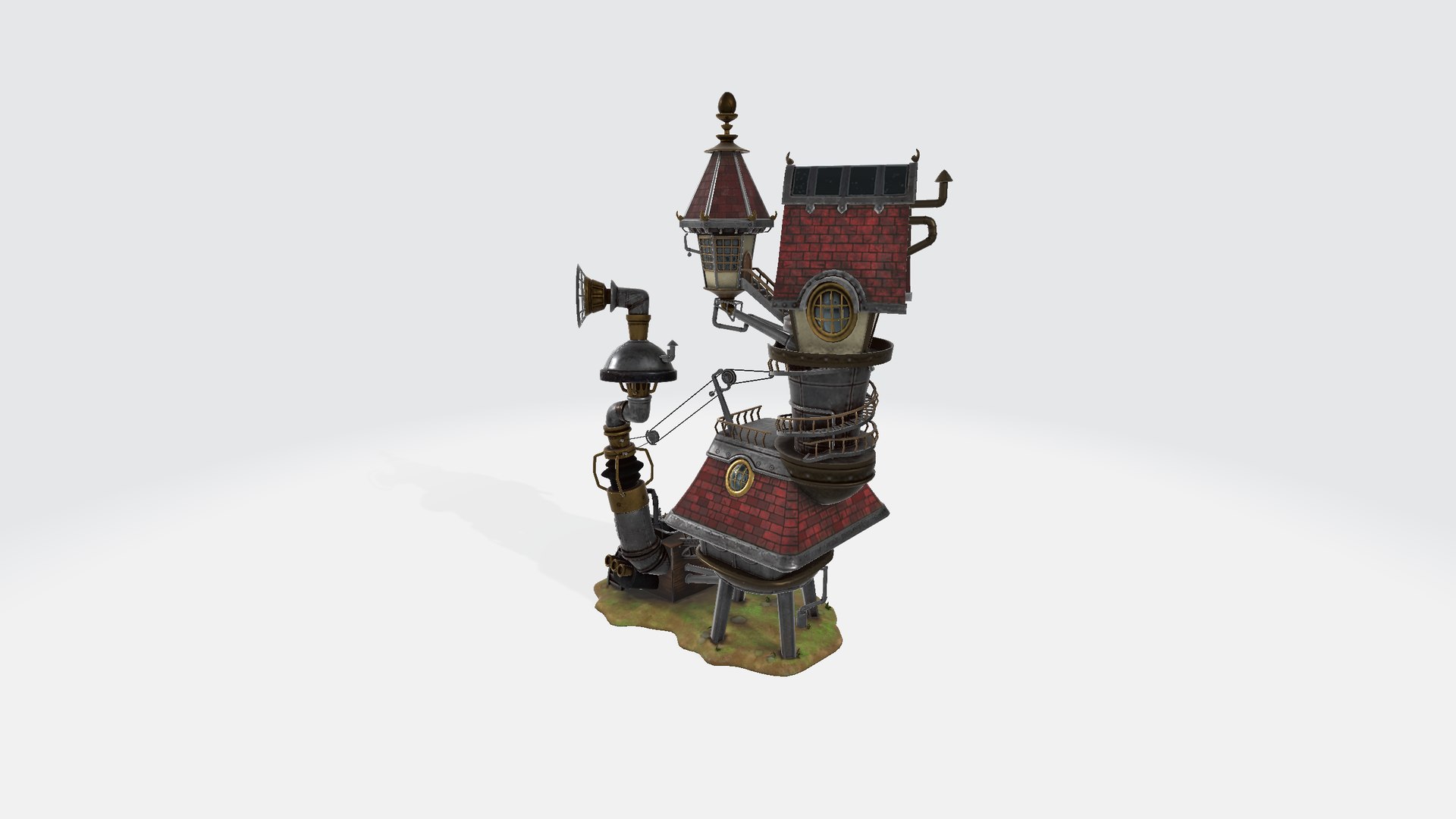 Large Steampunk House 3D Model - TurboSquid 2321696