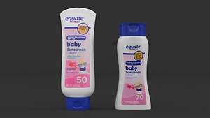 3D Equate Baby Sunscreen Lotion model