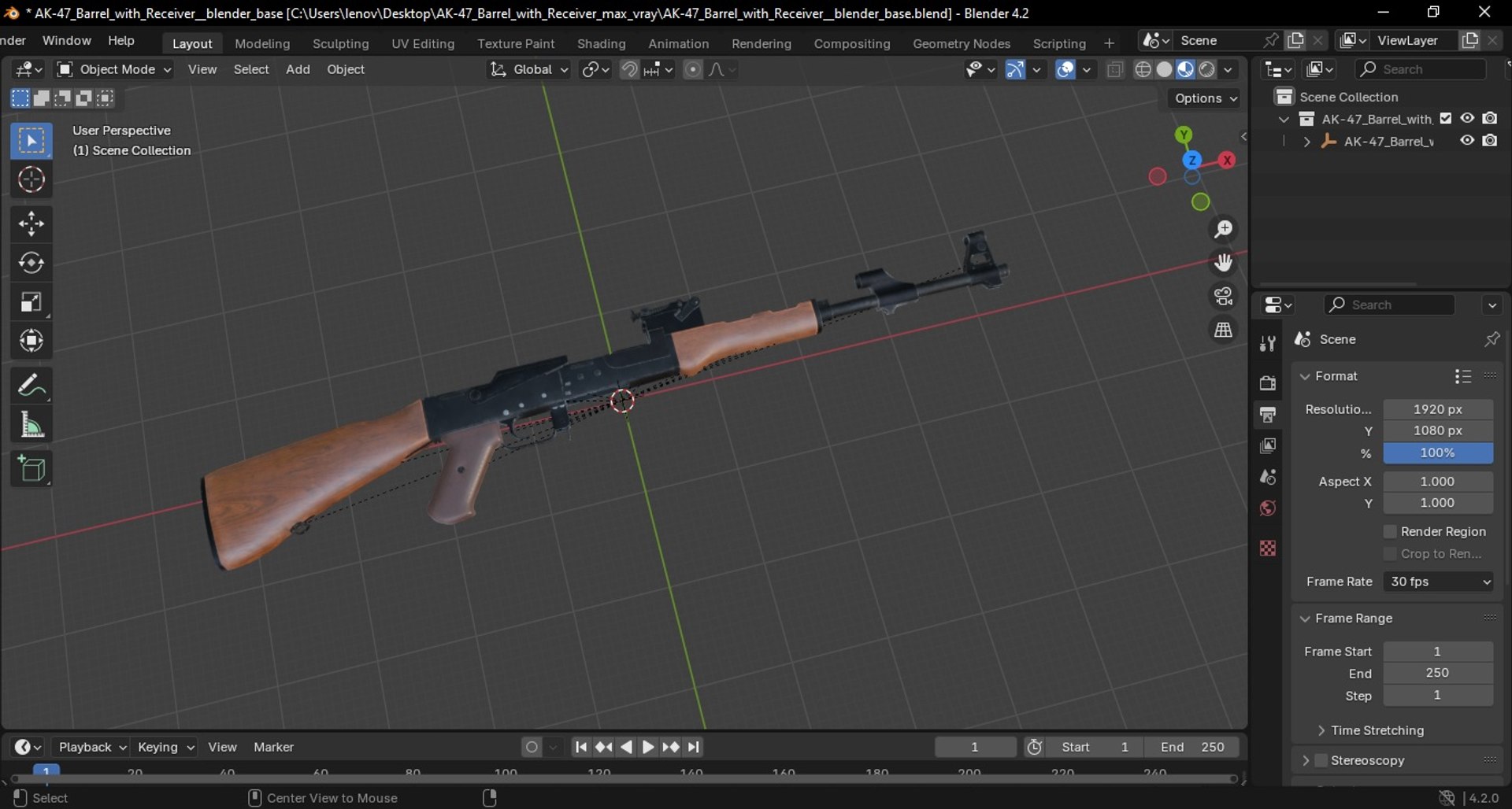 3D AK 47 Barrel with Receiver model https://p.turbosquid.com/ts-thumb/Ga/ronV2e/Ge/ak_47_barrel_with_receiver_1010/jpg/1744267316/1920x1080/fit_q87/f2fdfa37b9e8028f3c1369c803dbe22459d854b2/ak_47_barrel_with_receiver_1010.jpg