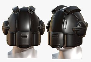 3D gas mask helmet model