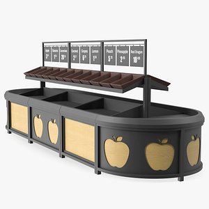 Supermarket Fruit and Vegetable Display Rack
