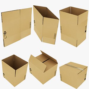 3D packing cardboard animate