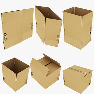 Animated Packing Cardboard Box