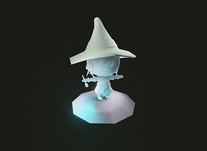 Mage Chibi Rigged Base Mesh