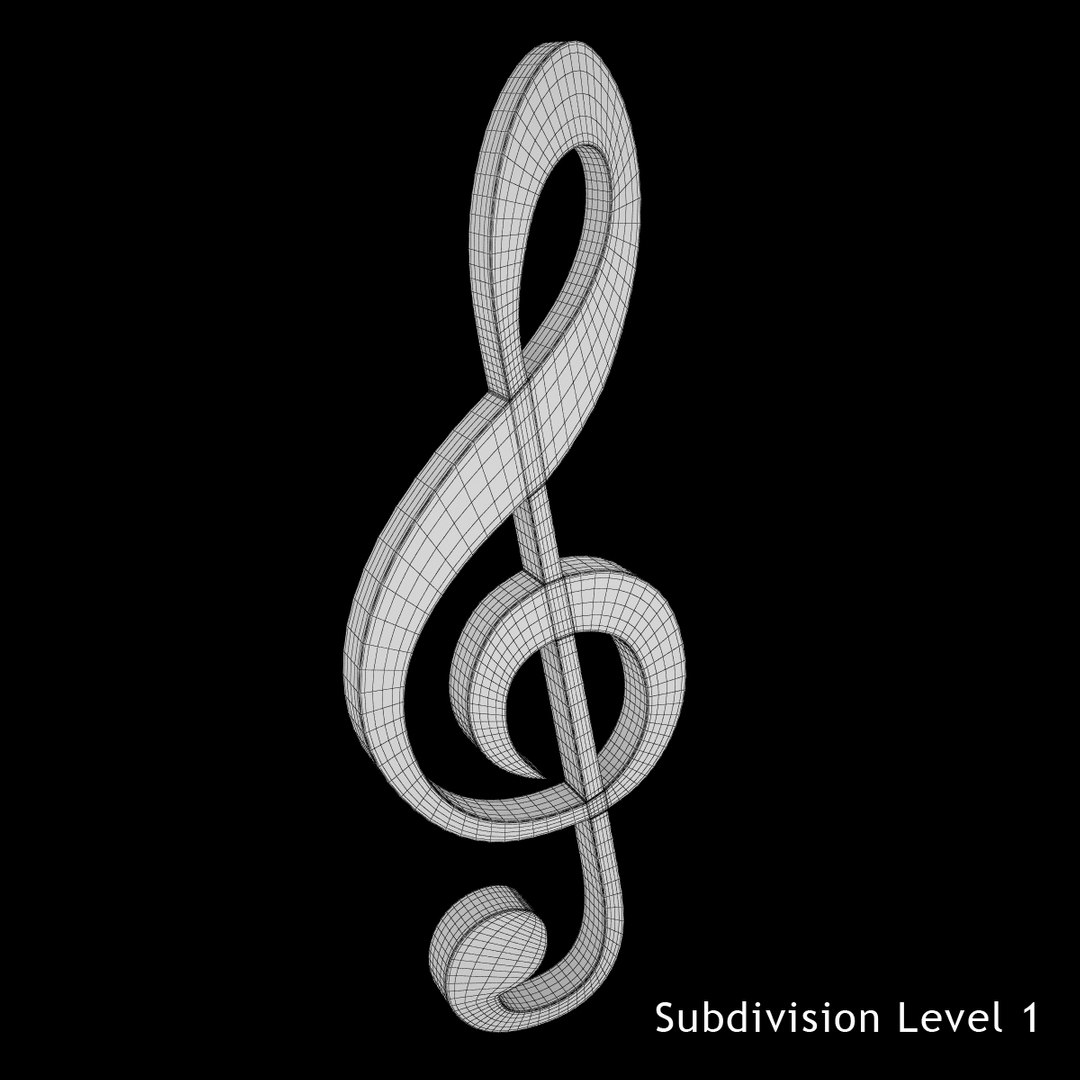 3d Treble Clef