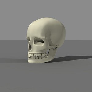 obj skull stylized