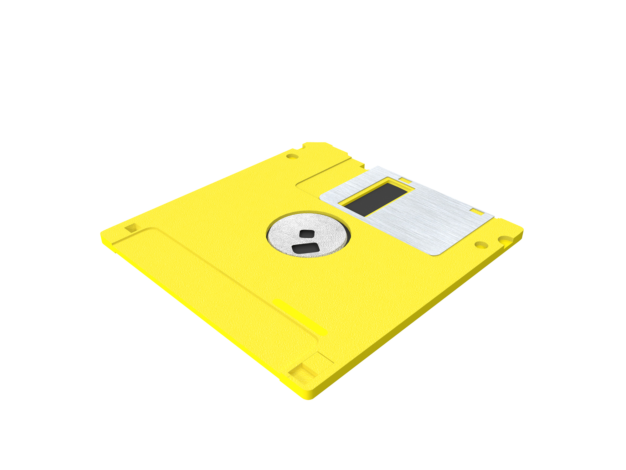 Floppy Disk 3 5 inch yellow model TurboSquid 1799090