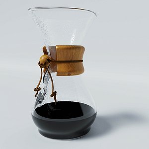 CHEMEX Pour-Over Glass Coffeemaker style 3D model