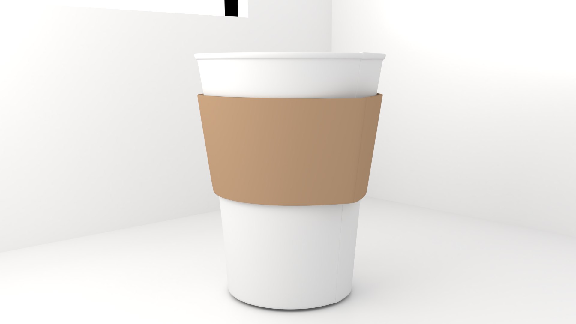 3D Large Paper Cup with Java Jacket model - TurboSquid 1777161