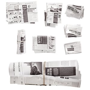 Newspaper set 3D model 3D model