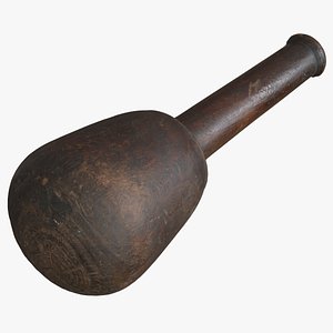 3D model Old Wooden Mallet