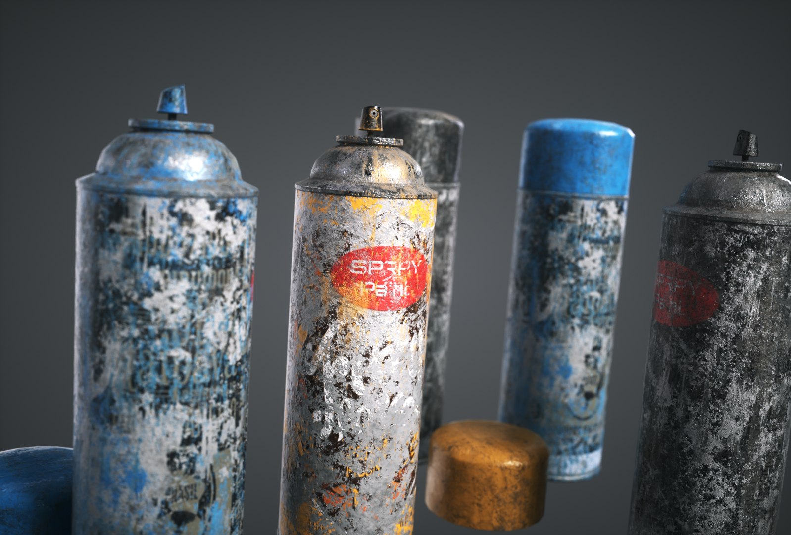 3D spray paint pack model - TurboSquid 1505997